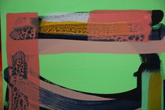 "Untitled" Neon Gestural Abstract Painting