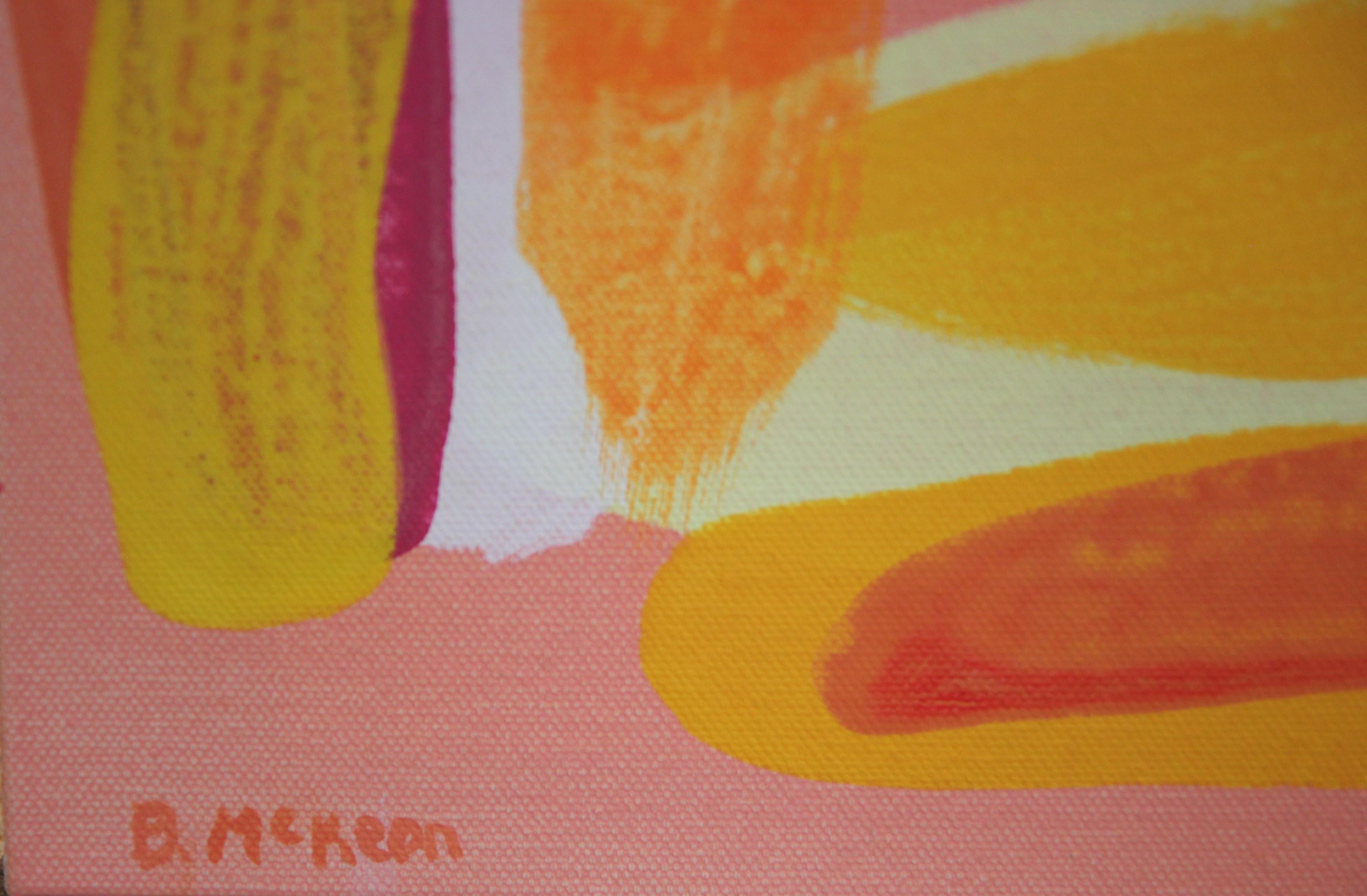 Peinture abstraite gestuelle rose au ton tonal « Cuba » - Contemporain Painting par Brendan McKeon
