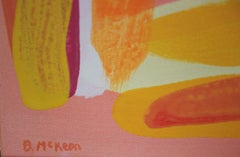 "Cuba" Pink Tonal Gestural Abstract Painting