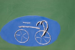 Large Mixed Media Minimal Abstract with Toy Cars