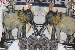 Contemporary Surrealist Elephant Serigraph Edition 40 of 100