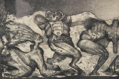 "Freaks Frieze" Surrealist Figurative Artist Proof Etching