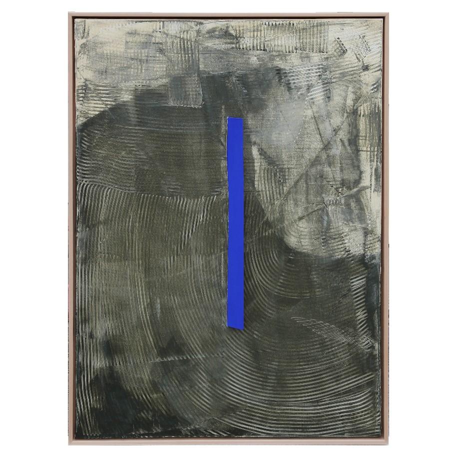 Matthew Reeves Abstract Painting - "Billy Ruben #1" Contemporary Yves Kline Blue Sculptural Painting
