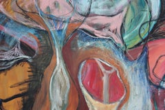 Large Organic Neutral Abstract Expressionist Painting