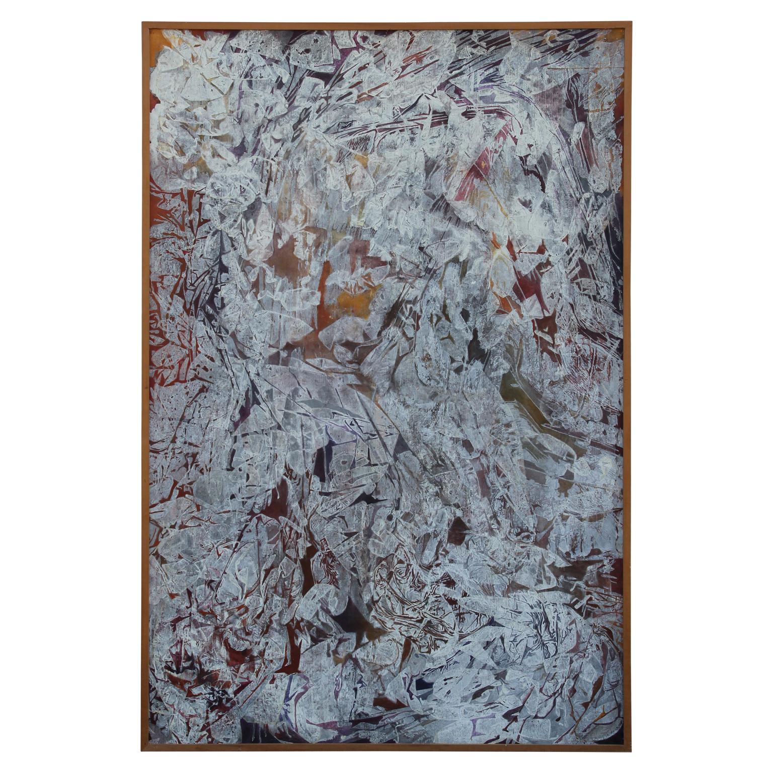 Marlene Matalon Abstract Painting - "White" Large Abstract Expressionist Painting