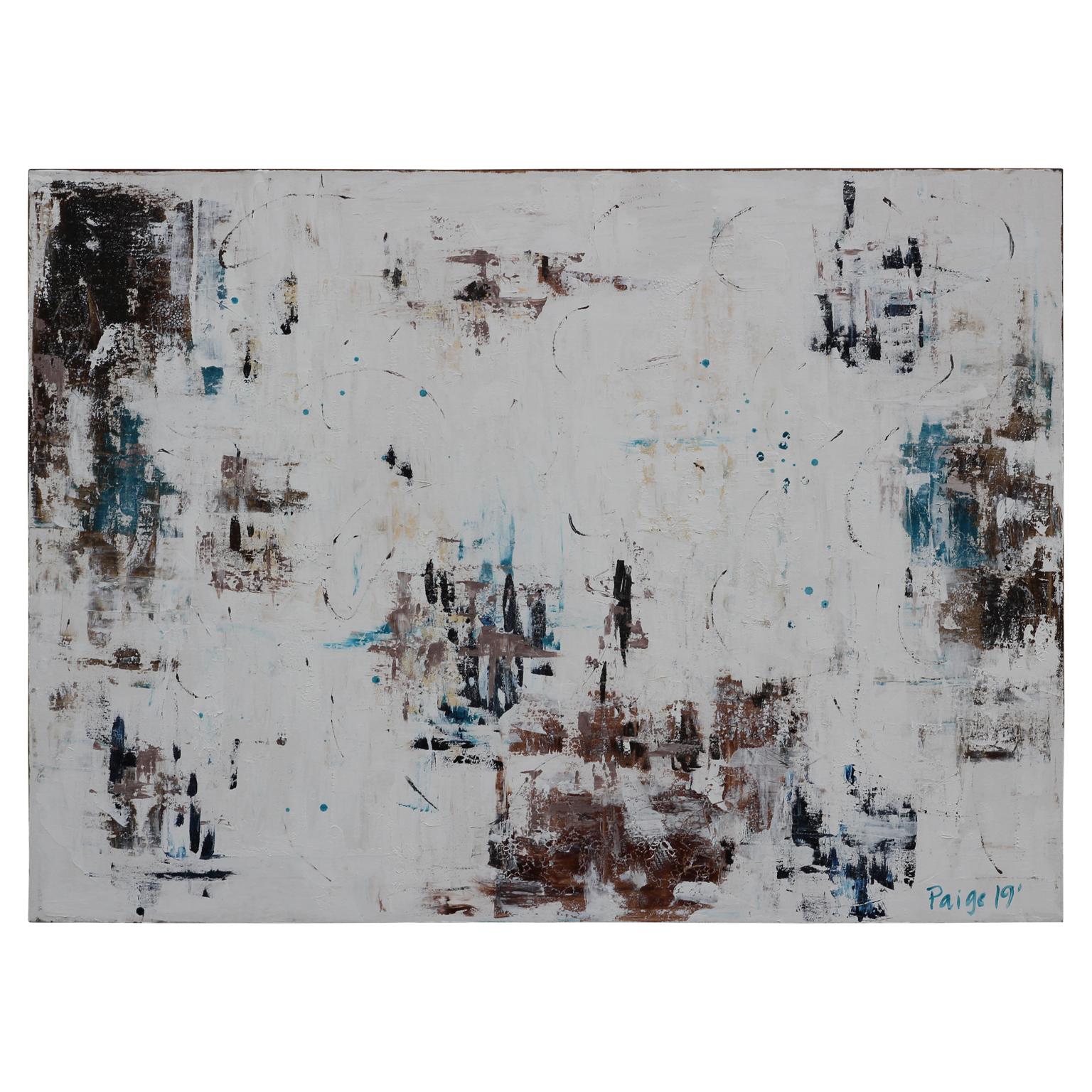 Paige Gibson Abstract Painting - Untitled Gestural Large Abstract Expressionist Painting