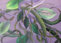 „Vine Grower's Garden I“ Zeitgenössisches naturalistisches Gemälde von Weinreben