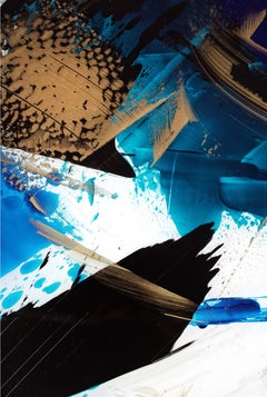 "Flow III" Contemporary Mixed Media Abstract Expressionist Painting