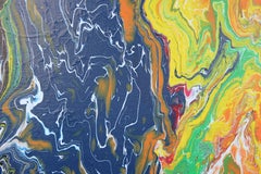 Contemporary Abstract Acrylic Pour Painting by Texas Artist