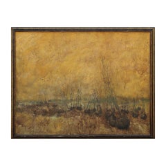 Neutral Tonal Large Landscape Painting