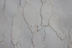 Contemporary Layered Paper and Ink Abstract Collage