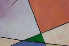Modern Large Colorful Geometric Abstract Painting
