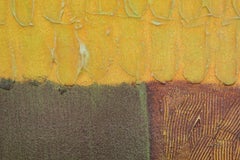 "Autumn" Modern Minimal Yellow Textured Tree Painting