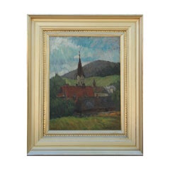 "Bulgaria Sofia" Russian Impressionist Church Painting