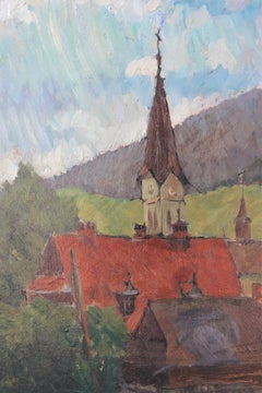 "Bulgaria Sofia" Russian Impressionist Church Painting