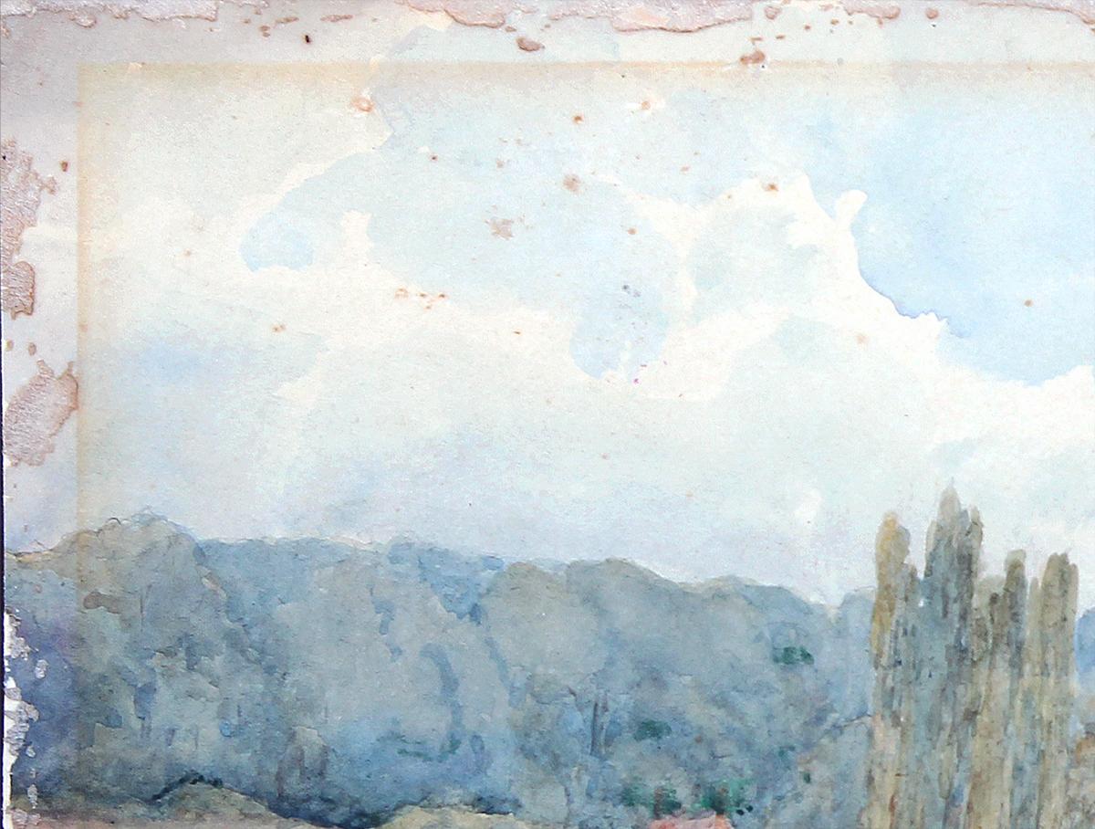 Texas Naturalistic Pastoral Farm Landschaft von Rindern und Pferden in einem Feld (Naturalismus), Art, von Frank Reaugh