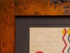 "Cobras" Contemporary Folk Inspired Abstract Watercolor Found Object Painting