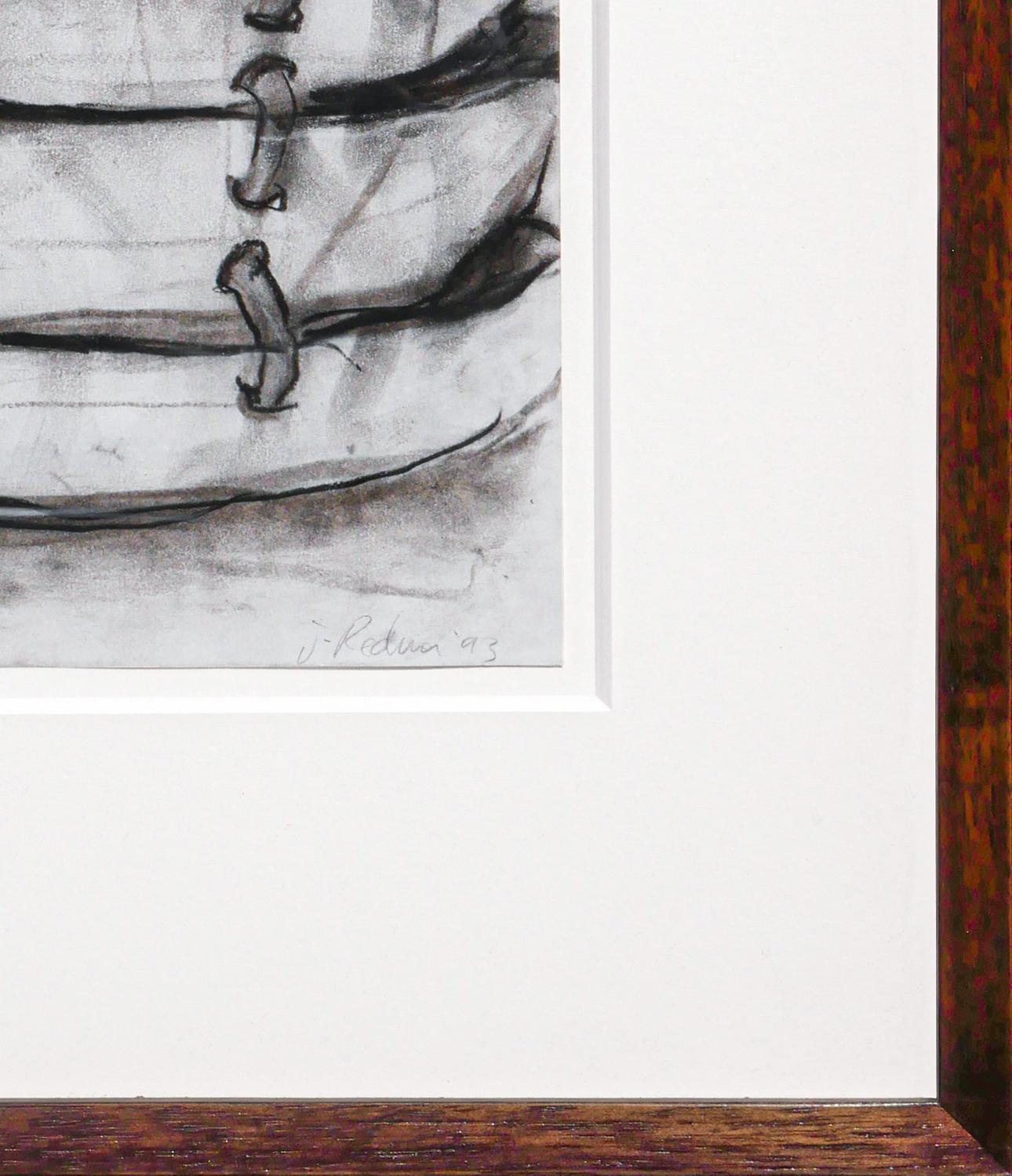 Monochromatic Still Life Drawing of Stacked Bowls  For Sale 2