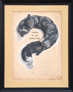 „There is No Question“ Frühe Moderne Original Foley's Ad Layout mit Nerz Stole