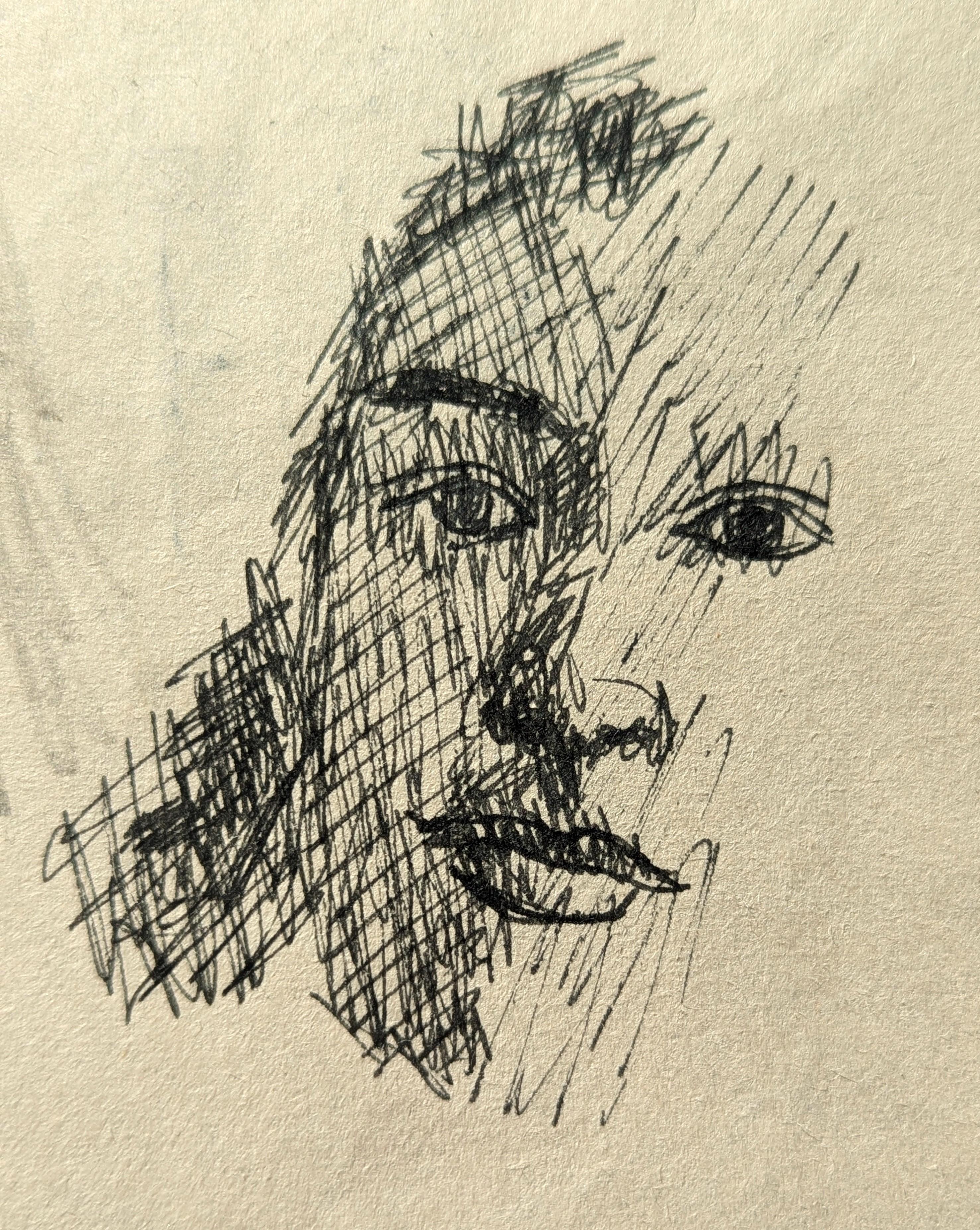 Double Sided Early Modern Black & White Figurative Pencil Drawing Study of Doris For Sale 4