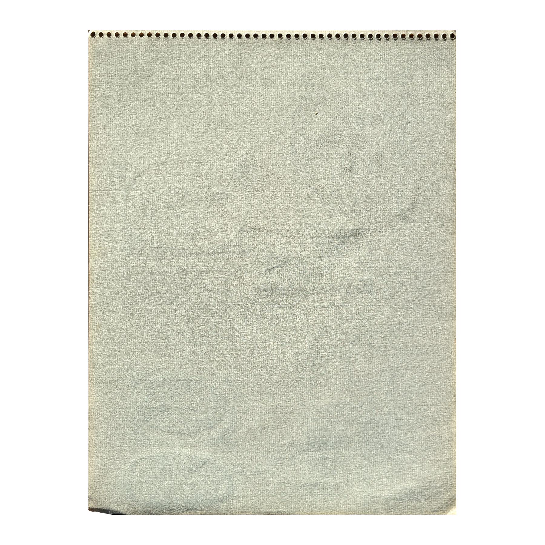 Early Modern Black & White Abstract Figurative Sketchbook Page Drawing For Sale 5