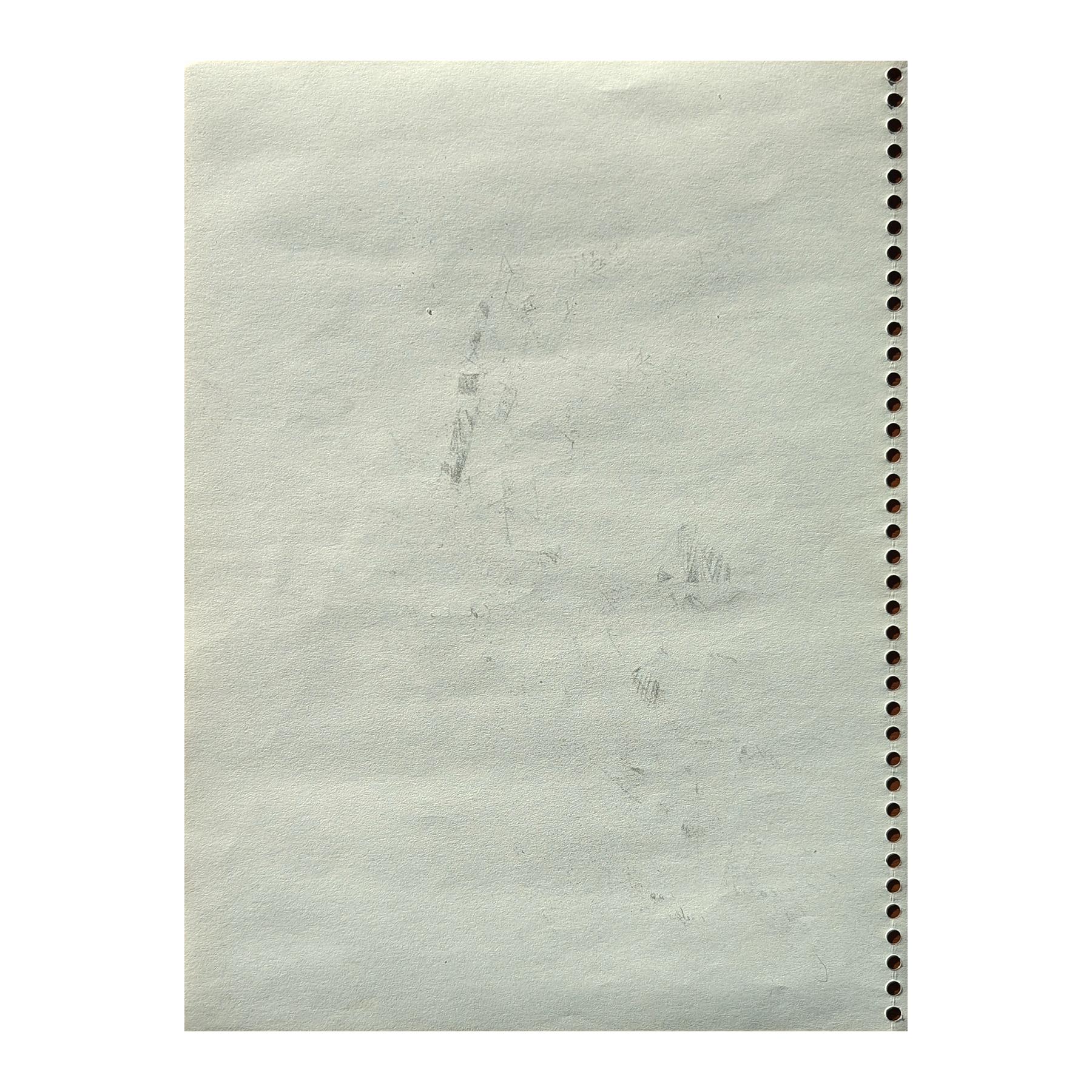 Antiguo dibujo abstracto en blanco y negro de figuras danzantes inspirado en Santa Fe en venta 6