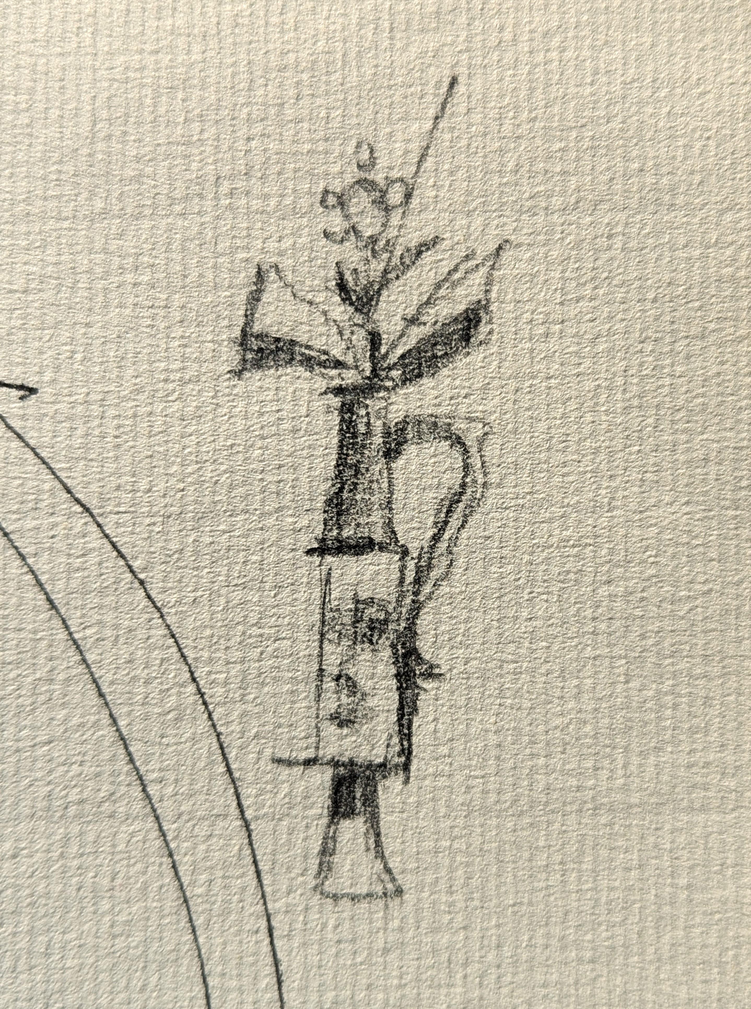 Early Modern Black & White Abstract Still Life & Vases Drawing Studies For Sale 5