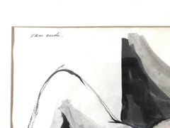 Nude Woman Ink Wash on Paper