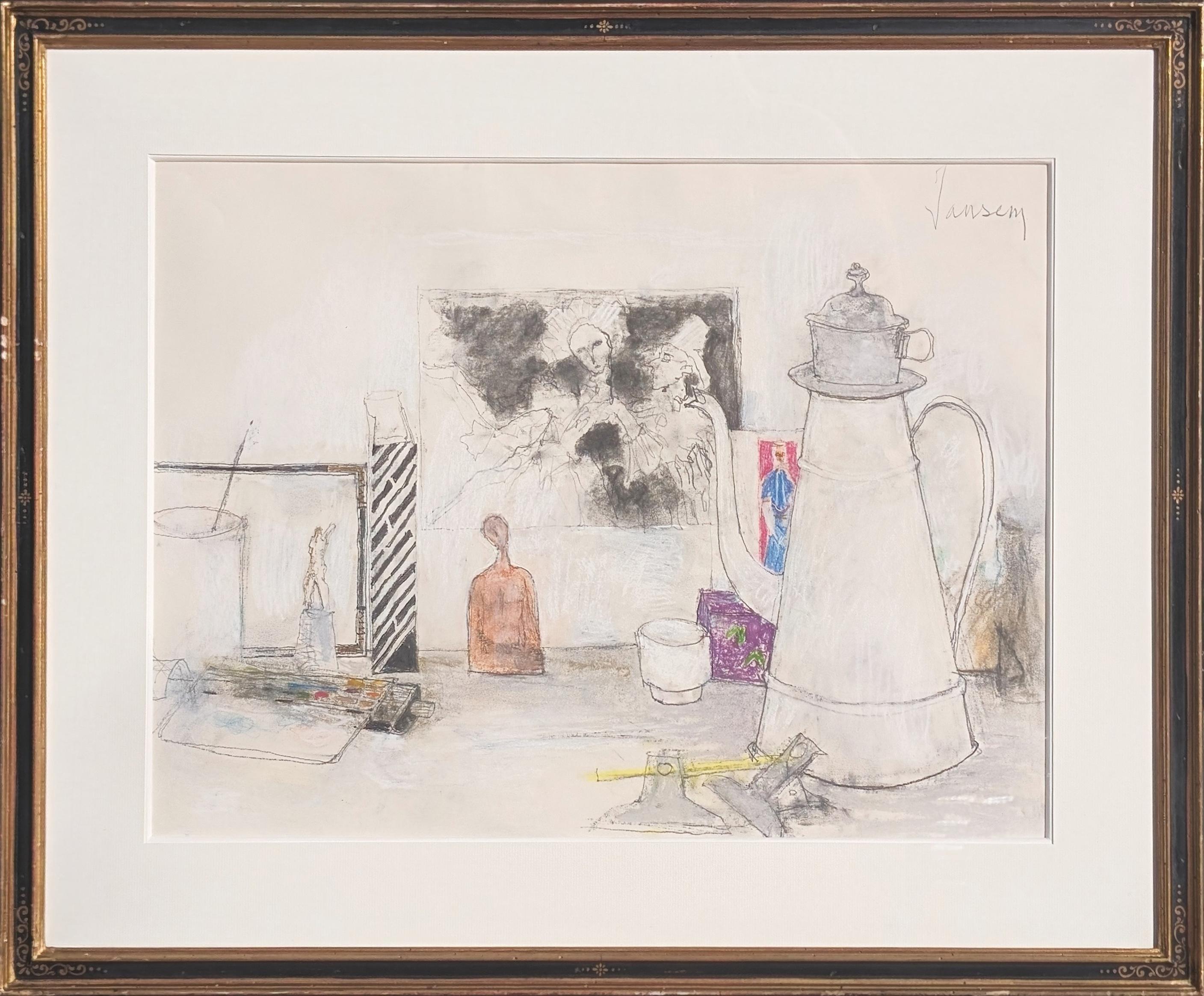 Lithographie Jean Jansem - Affiche Paysage Marin, Reproduction Sur Papier