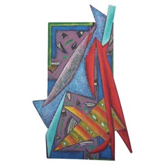Pittura astratta cubista scultorea di grandi dimensioni