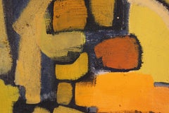 "Yellow Landscape" Cubist Expressionist Landscape Painting