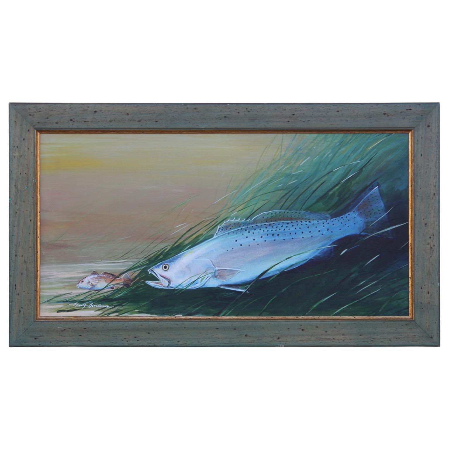 Texas Speckled Trout Acrylic Painting