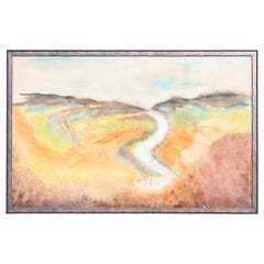 Large Watercolor Impressionist Galveston, Texas Landscape