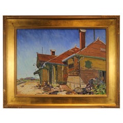 "Hillsboro R. R. Station" Desert Landscape Painting