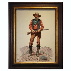 Vintage "Captain McMurry" Western Portrait Painting
