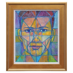 "Hombre" Modern Cubist Portrait