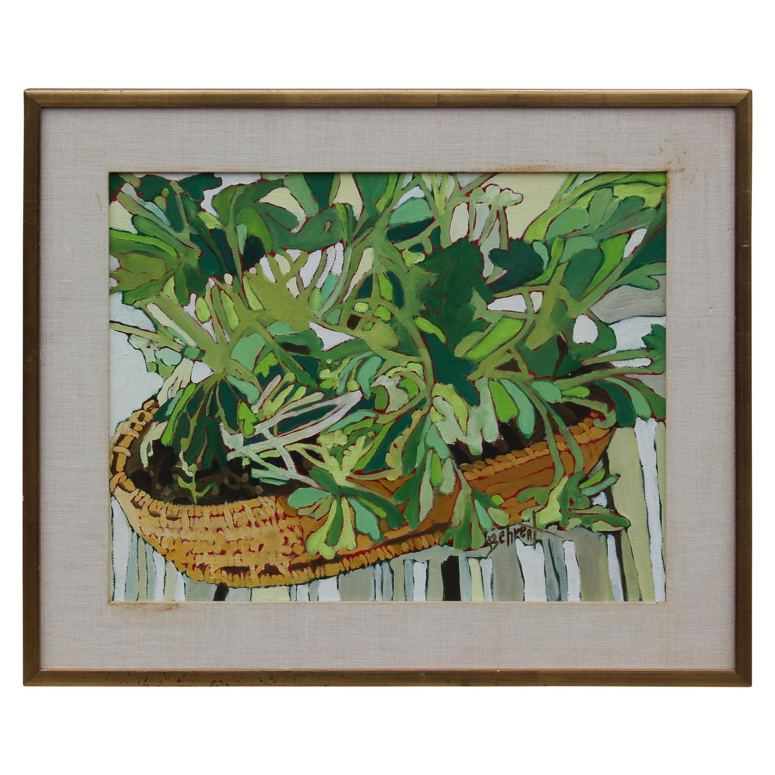 Cathy Behrent Still-Life Painting - Herb Basket 