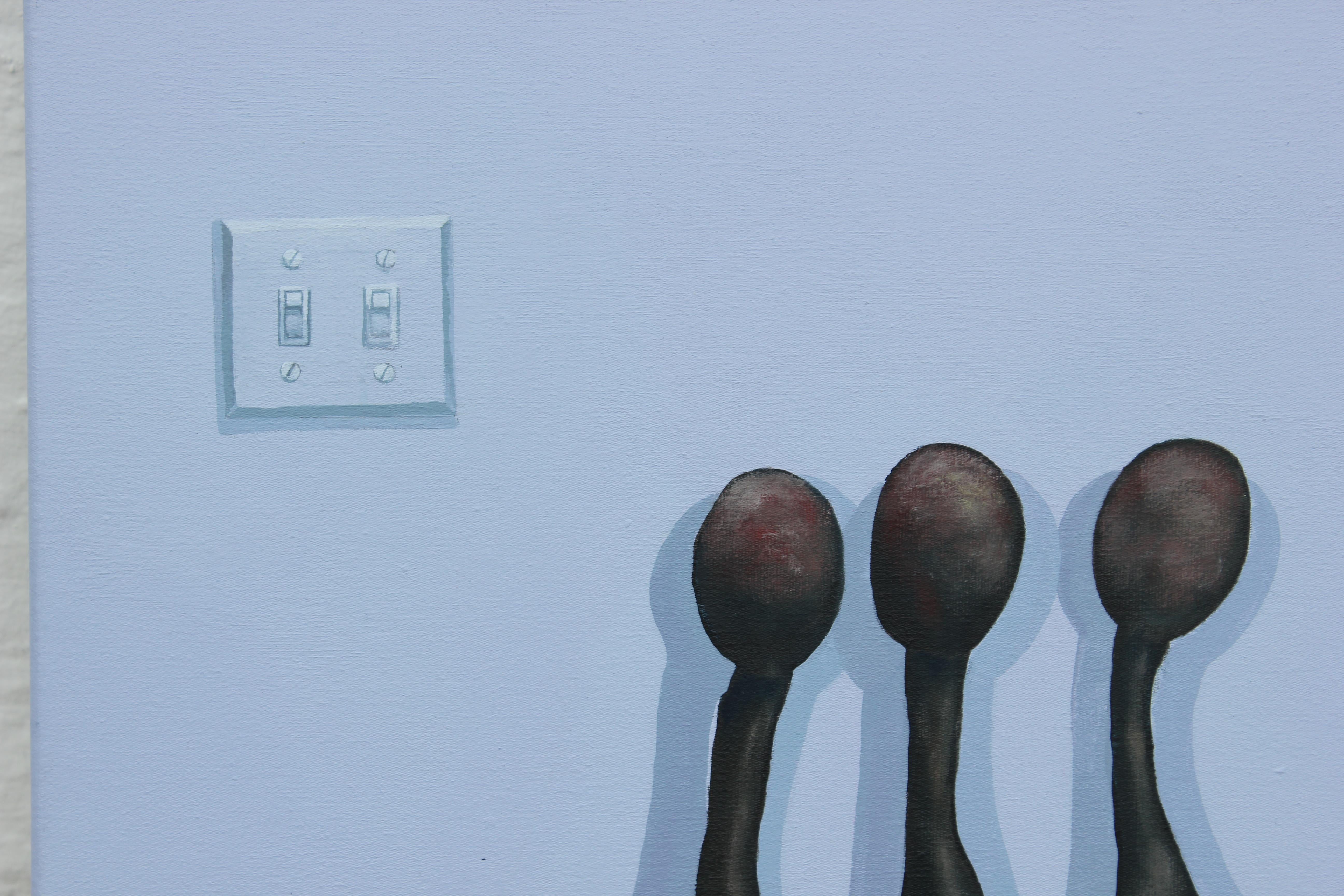 Set of Four Abstract Surrealist Match Paintings 1