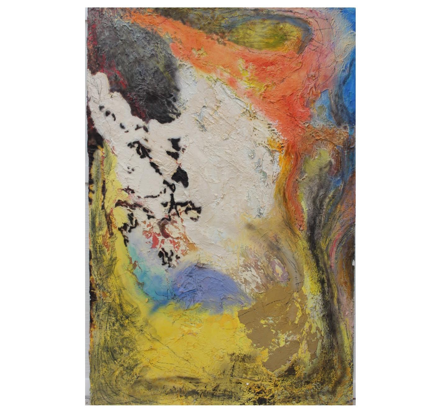 Large primary toned impasto expressionist painting. Canvas is not framed. Painting is titled, signed, and dated by the artist.

Artist Biography: Hippenstiel has been influenced by the German expressionism movement as well as contemporary painters. 
