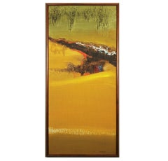 Earth Toned Impasto Abstract Landscape