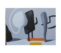 "Spermy and Licorice Popsicle Meet the Club" Bubble Surrealist Painting