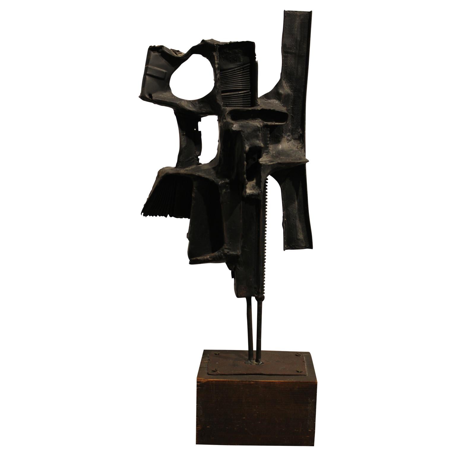 William D. Willis Abstract Sculpture - "Weatherform" Trench Art Sculptor Made from Gun Parts