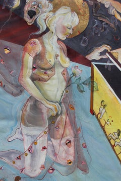"Pandora's Box" Large Greek Mythology Theme Surrealist Painting