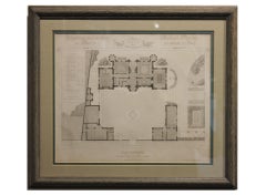 Antique Private Architecture in 19th Century, Parisian Suburban Villa Floor Plan