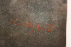 "Falco su ramo" Quadro a tinte grigie raffigurante un falco appollaiato su un ramo