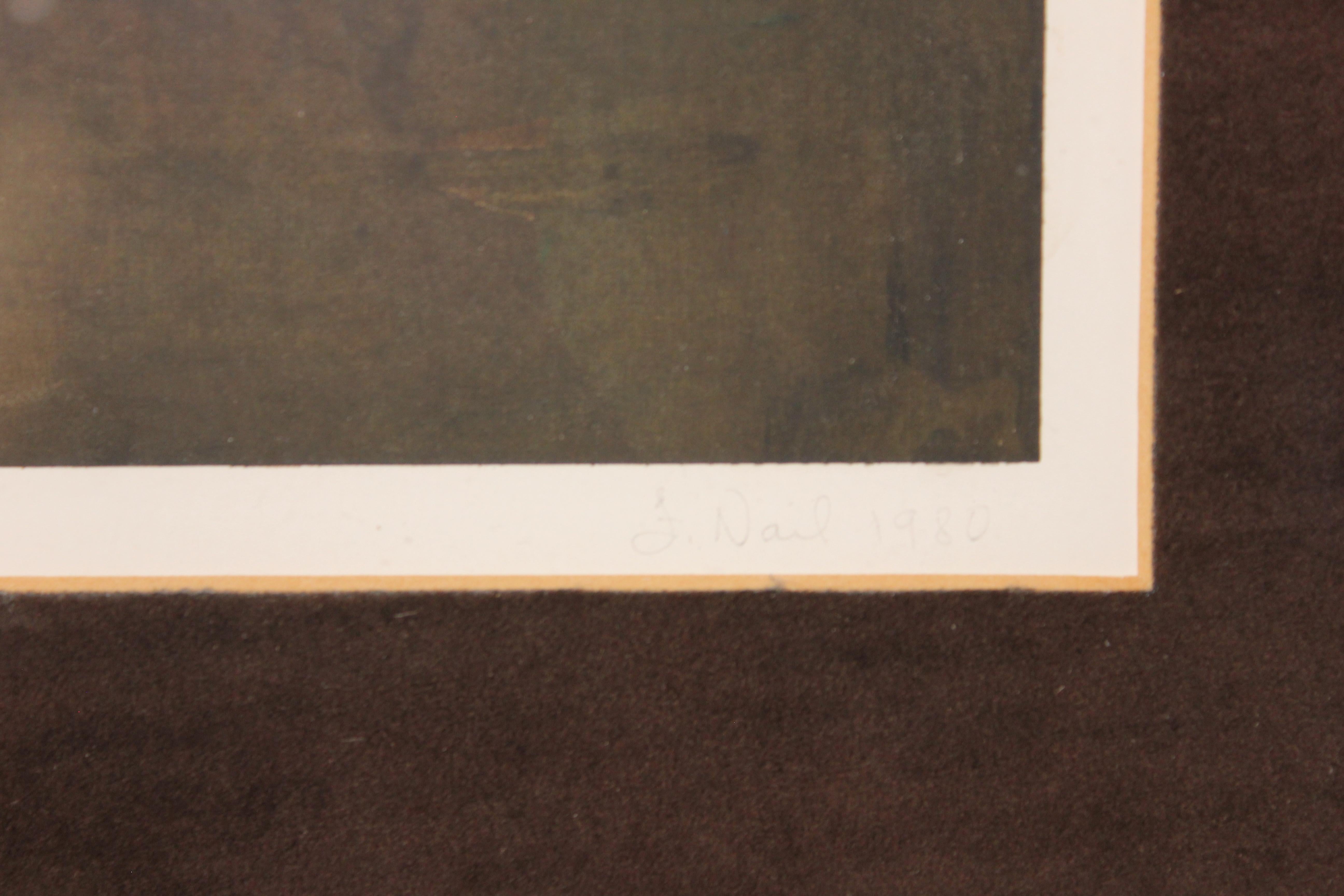Pair of Contemporary Brown and Blue Serigraphs For Sale 2
