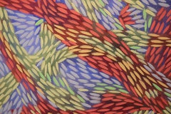 "Atitlan" Primary Color Pointillism Swirling Abstract