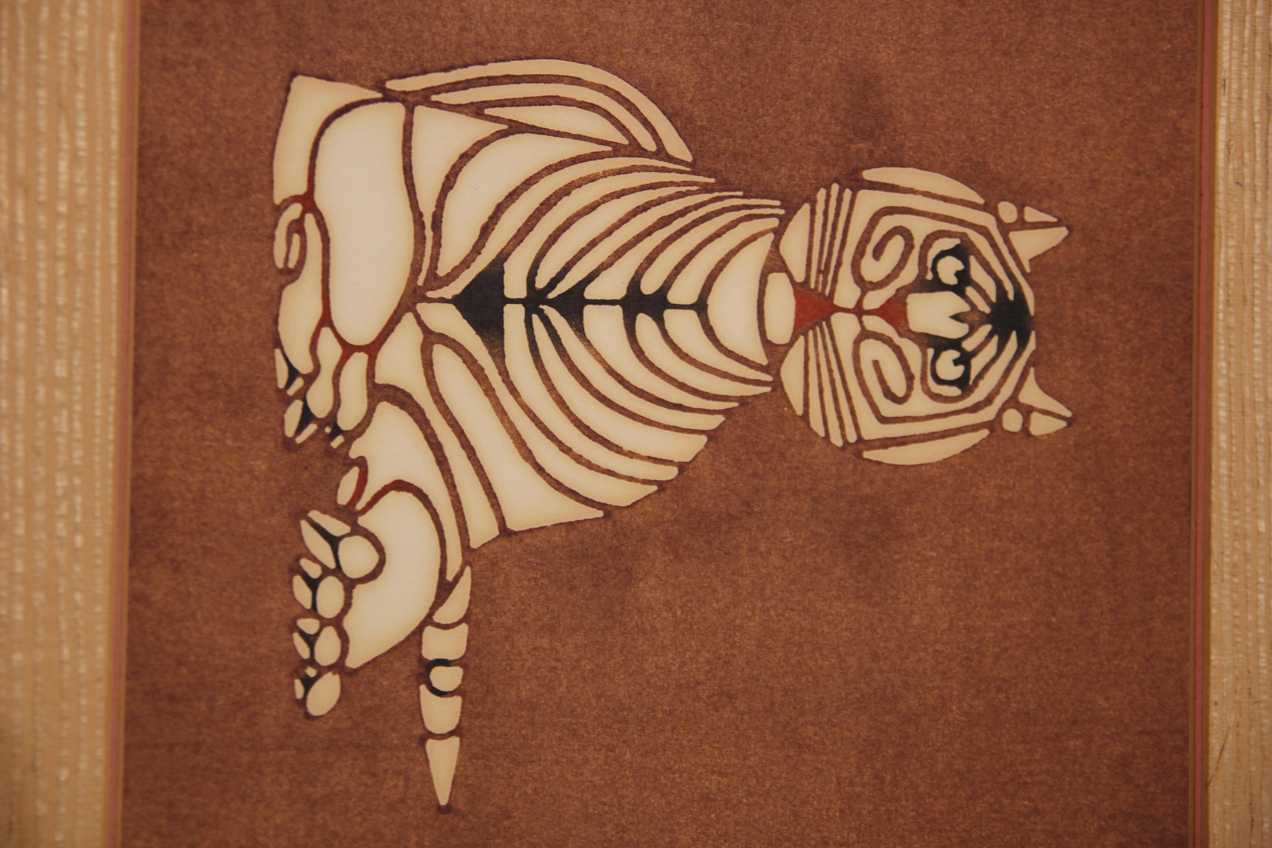 japanese tiger woodblock