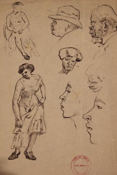 Estudio figurativo de una mujer y un hombre