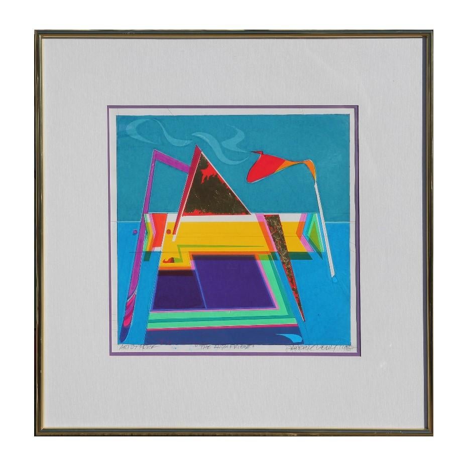 "The High Priest" Geometric Pop Art Artist Proof - Painting by Patrick Kelly